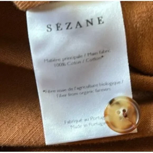RARE Sezane Will Jacket brown cotton Size xs bust 36 - Picture 5 of 5